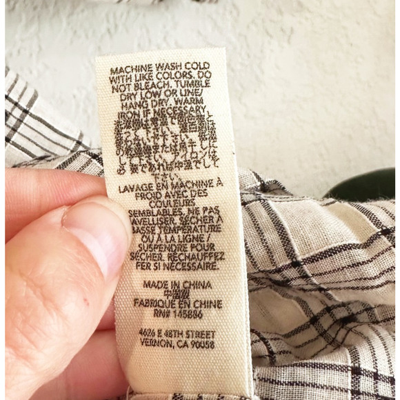 The GREAT Womens Fair Top Size 0/XS Smocked Peasant Linen Blend Cottage Boho - Picture 6 of 9